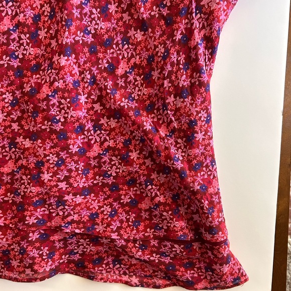 Y2K Yves Cossette Depeche Pink Layered Short Sleeve Silk Shirt - Picture 5 of 6